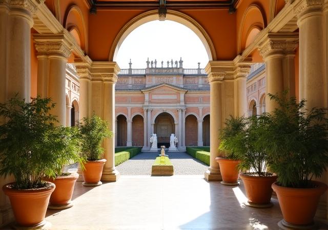 Palazzo nobiliare romano con architettura rinascimentale